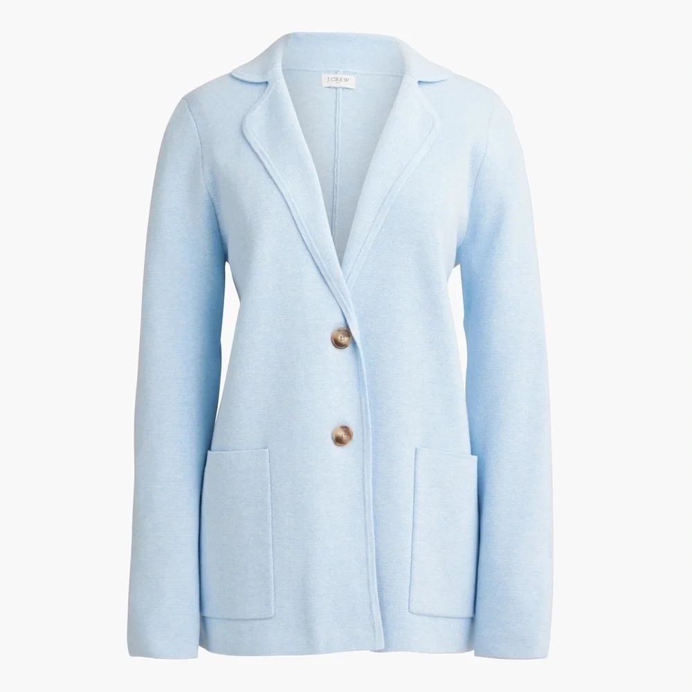 J. Crew (Fall 2023) Two Button Sweater Blazer in Heather Sky Blue XXL